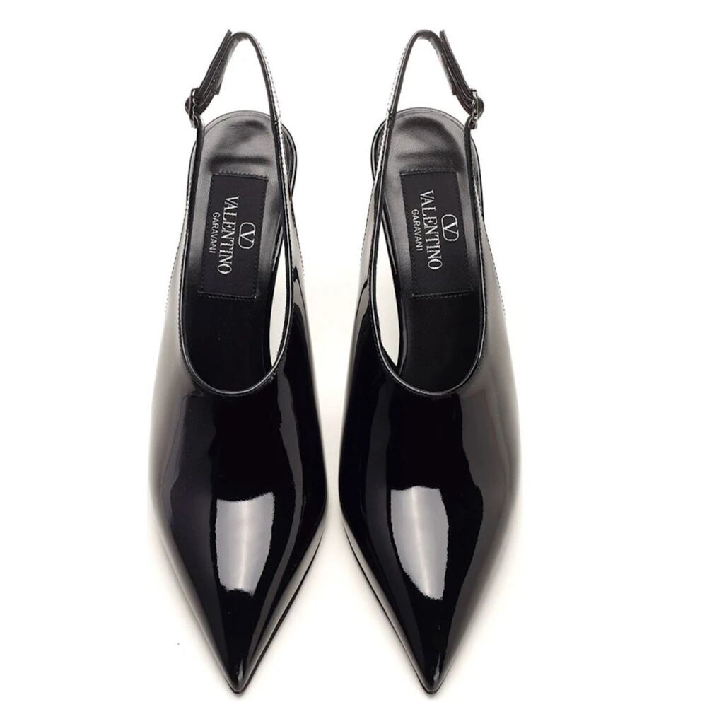 Valentino Garavani Black Sling Pump Le Salon Size 37 MSRP $980